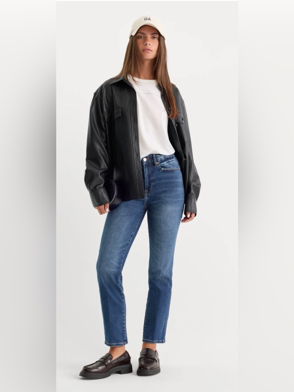 Good American Good Curve Straight Super High-Rise Jeans